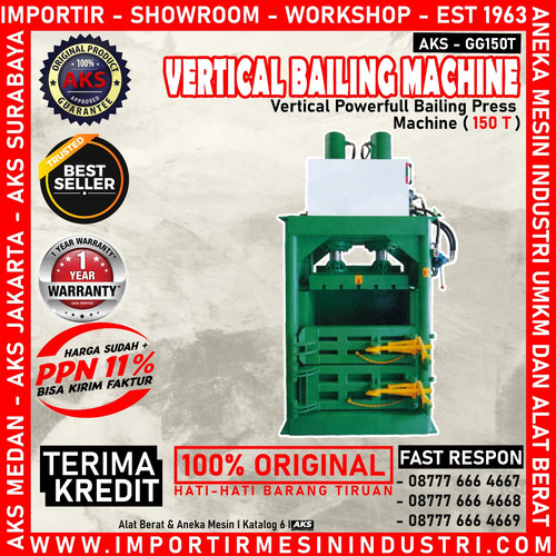 New Vertical Powerfull Press Baling Machine 18.5 Kw 150 Ton - GG150T