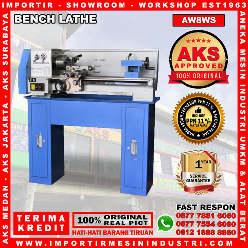 Mesin Bubut Logam Bench Lathe Metal Size 200 x 430 mm - AW8WS