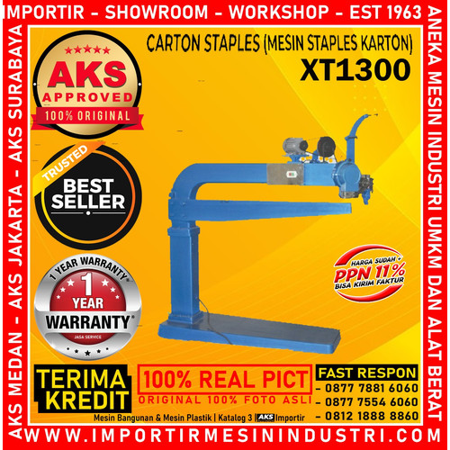 ORIGINAL Mesin Staples Karton / Stapler Double Slanting - AKS XT1300