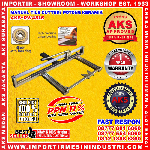 Pemotong Keramik manual 1,2 meter tile cutting AKS - RW4816