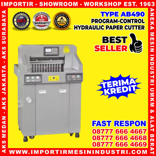 Paper Cutter Hydraulic Program Pemotong Kertas 49 x 8 Cm 1.65 Kw