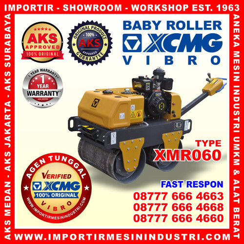 Alat Pemadat Aspal Baby Roller Double Drum 2 Ton AKS - XCMG-XMR060