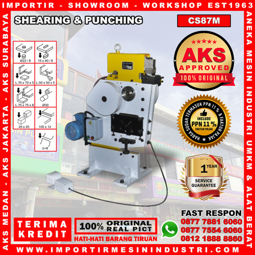 Machine Shearing Punching - Alat Potong Besi Berat 462 Kg AKS - CS87M