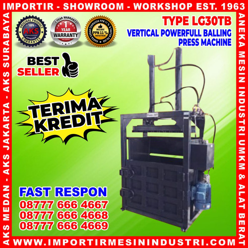 Press Vertikal Plastik Sampah Kardus Botol Machine 30.000 Kg - LG30TB