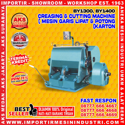 ASLI Mesin Garis Lipat Karton Creasing & Cutting 130 x 92 Cm