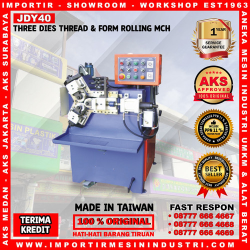 Machine Three Dies Thread Hydraulic motor 1 Hp Mesin Tiga Benang JDY40