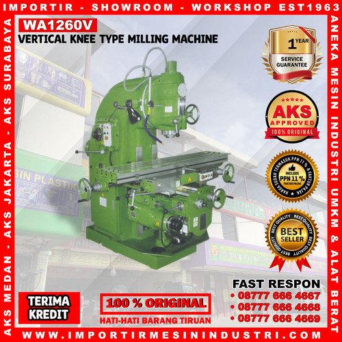 Mesin Milling 18 Steps Vertical Knee Metal Working Machine WA1260V