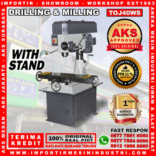 1,5 Kw Mesin Bor Dudukan Drilling Milling Machine TOJ40WS