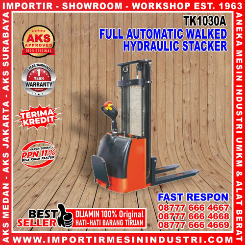 Stacker Lift Alat Angkat Barang 1 T / 3 m - Full Automatic Hydraulic