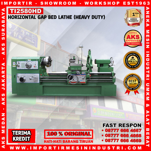 Gap Bed Lathe Horizon - Mesin Bubut Besi Logam Typ TI2580HD