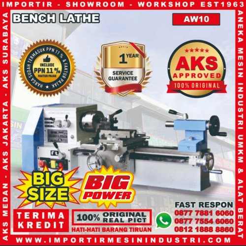 PROMO !! Mesin Bubut Besi 540 mm / Bench Lathe Logam Besi AKS - AW10