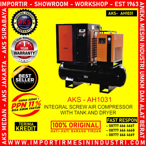 Integral Screw Air Compressor With Dryer Kompresor Angin 7.5 Kw 8 Bar