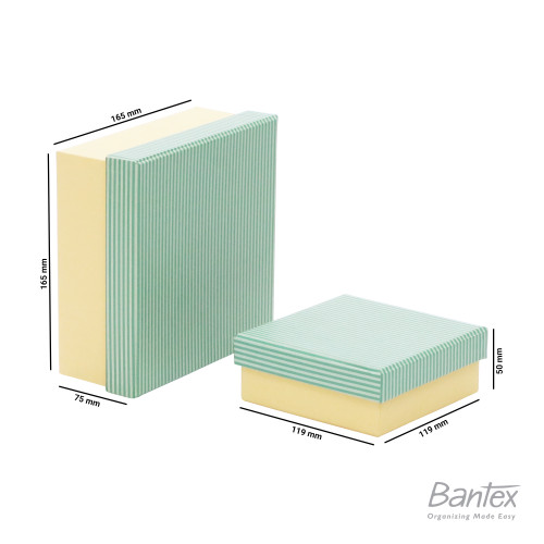 Bantex Fancy Gift Box 119 x 119 x 50 mm /Kotak Karton /Box Hadiah /Box Kado - 8917