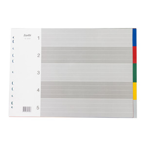 Bantex PP Colour Divider A3 /Pembatas Binder/Penyekat Ordner