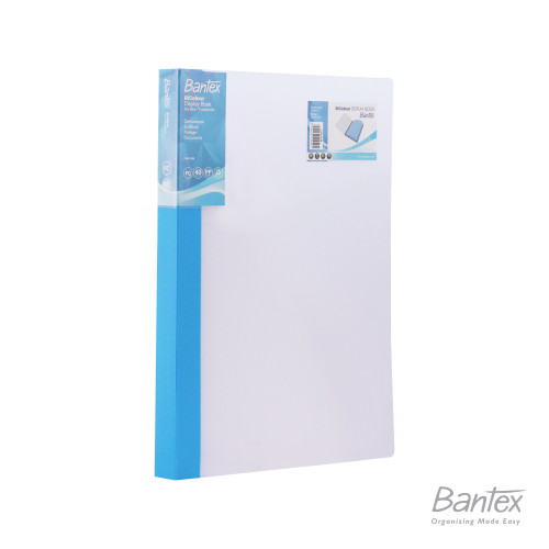 Bantex Bi-Colour Display Book Clear Folio/F4 40 Pocket - 3185