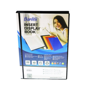 Bantex Insert Display Book PP Folio/F4 40 pocket - 3185I