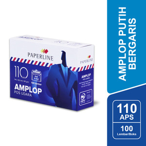 Paperline Amplop Airmail 110 APS Bergaris Merah Biru - PPL EV 110 APS