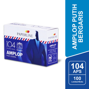 Paperline Amplop Airmail 104 APS Bergaris Merah Biru - PPL EV 104 APS