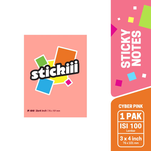 Stickii Sticky Notes Cyber Pink - STI SNTIT 342 S