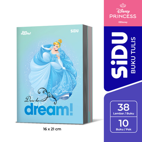 SiDU Buku Tulis Disney Princess 38 Lembar - 10 buku SDU EB 38 PRI