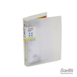 Bantex A5 Trendy Multi Ring Binder 20 Hole Transparent 3124 08