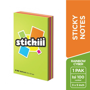 Stickiii Sticky Notes Rainbow Cyber - STI SNTIT 820 B