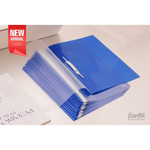 Business File F4 Map Plastik Snel Hecter Bantex Cobalt Blue 3224 11G