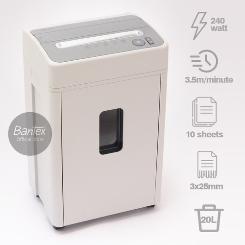 Paper Shredder Mesin Penghancur Kertas Kapasitas 10 Lembar - 20L