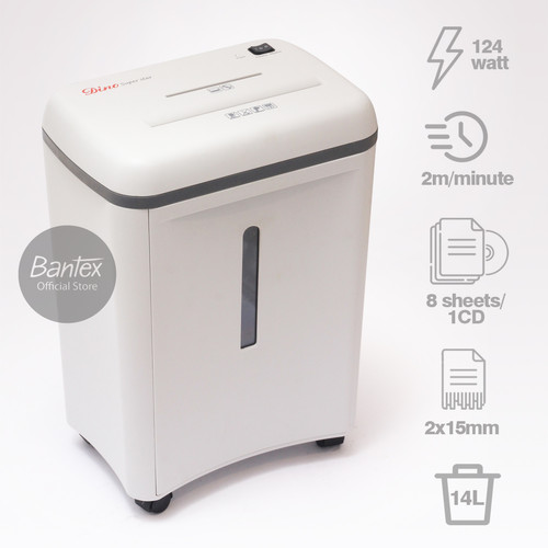 Paper Shredder Mesin Penghancur Kertas +CD Kapasitas 8 Lembar - 14L