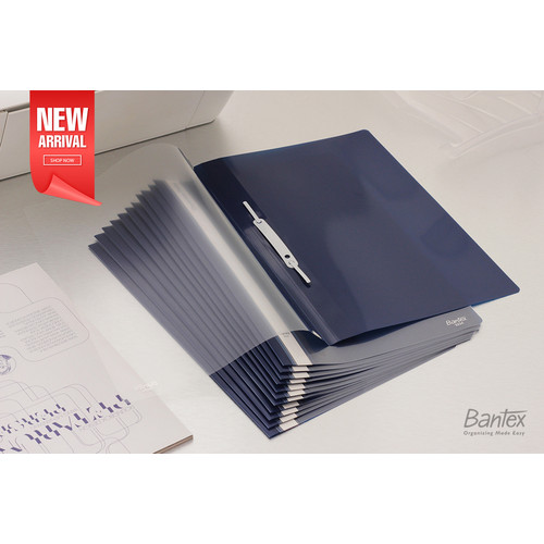 12 pcs Business File Folio Map Plastik Snel Hecter Bantex Blue 3224 01