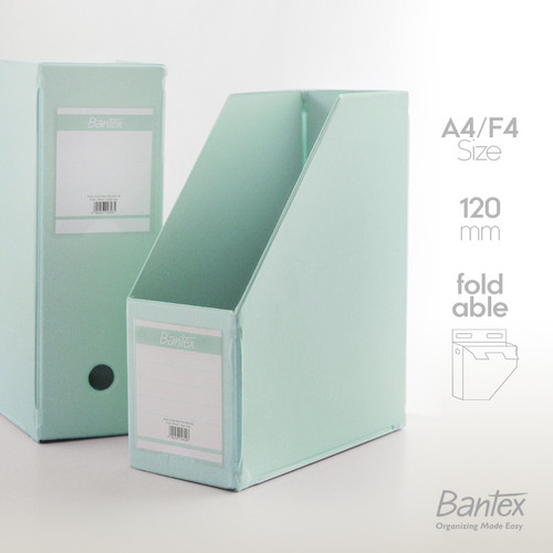 Bantex Box File / Magazine File A4 F4 Folio 120 mm Cool Aqua