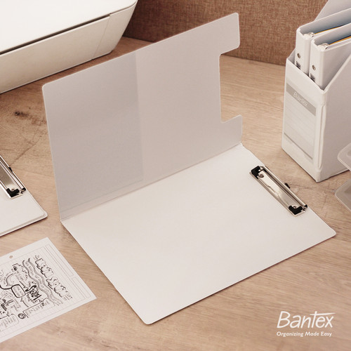 Bantex Clipboard with Cover Clipfolder A4 F4 Folio White