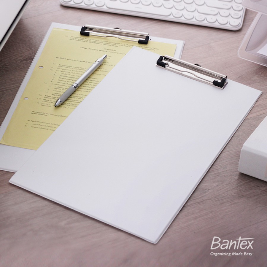 Bantex Clipboard / Papan Jalan / Papan Ujian Folio White 4205 07