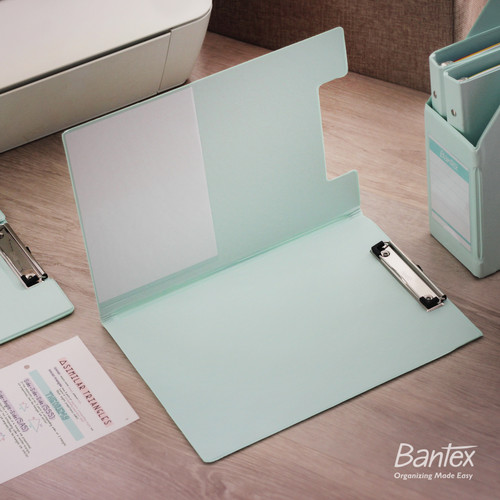 Bantex Clipboard with Cover Clipfolder A4 F4 Folio Cool Aqua