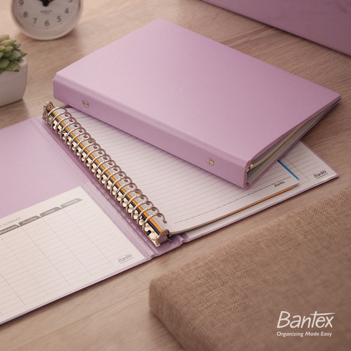 Bantex Multiring Binder 20 Ring 25mm A5 Light Lilac 1324 24