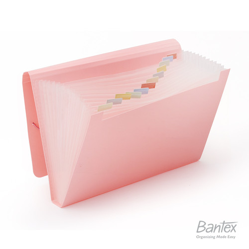 Bantex Expanding File Folio Musky Pink 3601 74