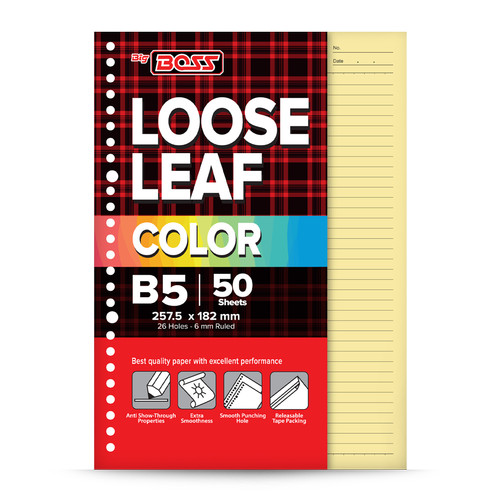 BigBoss Loose Leaf B5 50 Lembar Yellow BBO LL 50 B5 160