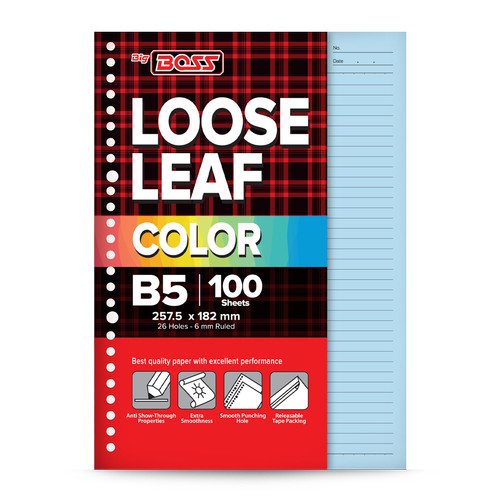 BigBoss Loose Leaf B5 100 Lembar Blue BBO LL 100 B5 180