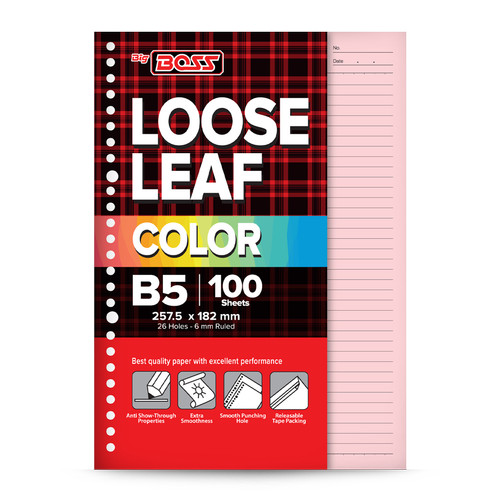 BigBoss Loose Leaf B5 100 Lembar Pink BBO LL 100 B5 170