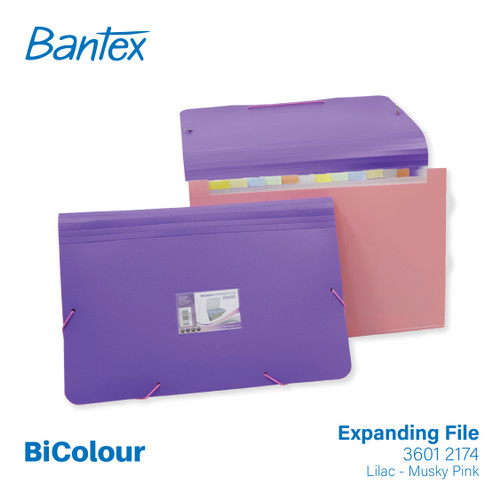 Bantex BICOLOUR Expanding File Folio 12 Pocket 3601