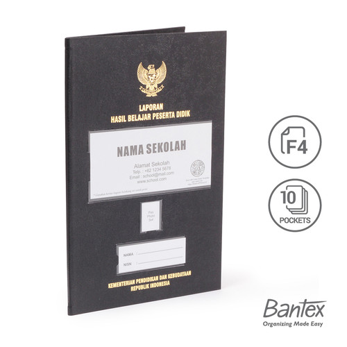 Bantex Map Raport Folio 10 Pocket Black Hotprint #1021 10