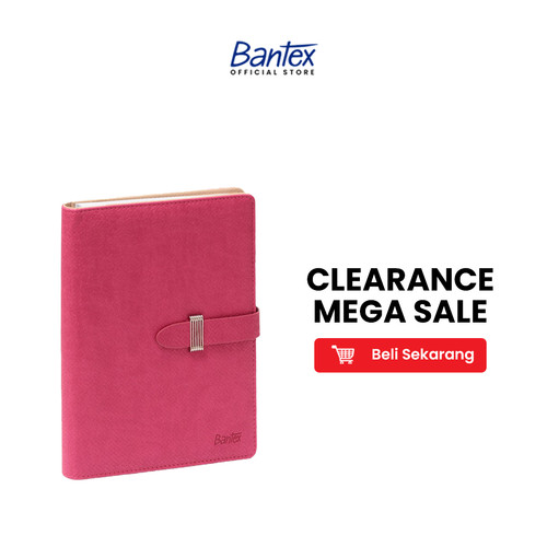 Buku Agenda Planner Cover Kulit Pink Leather Diary Bantex #7491 19