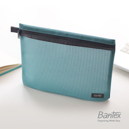 Bantex Sky Blue Zipper Storage Pouch Handbag Pencil Case #8107 23