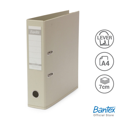 Bantex Lever Arch File Ordner PVC A4 7cm Beige #1450V13