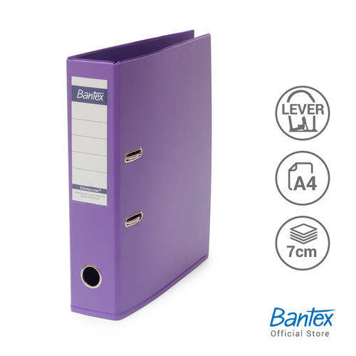 Bantex Lever Arch File Ordner PVC A4 7cm Lilac #1450V21