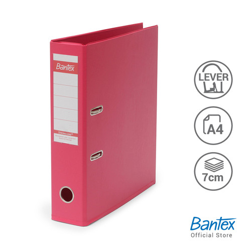 Bantex Lever Arch File Ordner PVC A4 7cm Pink #1450V19