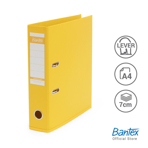 Bantex Lever Arch File Ordner PVC A4 7cm Lemon #1450V26