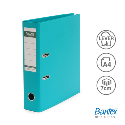 Bantex Lever Arch File Ordner PVC A4 7cm Turquoise #1450V22