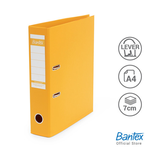 Bantex Lever Arch File Ordner PVC A4 7cm Yellow #1450V06