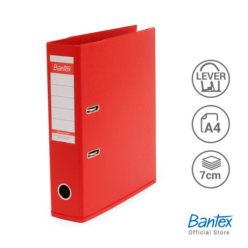 Bantex Lever Arch File Ordner PVC A4 7cm Red #1450V09